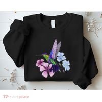 Hummingbird Colibri Snowcap Bird Flowers Tropical Summer Sweatshirt thumb 2