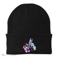 Hummingbird Colibri Snowcap Bird Flowers Tropical Summer Beanie thumb 0