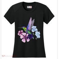 Hummingbird Colibri Snowcap Bird Flowers Tropical Summer Women's Cooling Performance Crew T-Shirt thumb 0