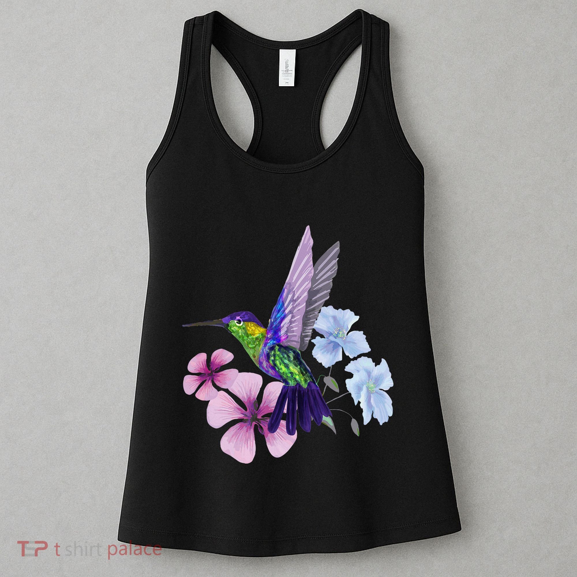 Hummingbird Colibri Snowcap Bird Flowers Tropical Summer Women's Tank Top