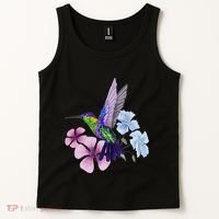Hummingbird Colibri Snowcap Bird Flowers Tropical Summer Tank Top thumb 2