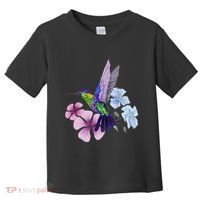 Hummingbird Colibri Snowcap Bird Flowers Tropical Summer Toddler T-Shirt thumb 0