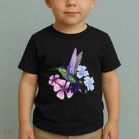 Hummingbird Colibri Snowcap Bird Flowers Tropical Summer Toddler T-Shirt thumb 2