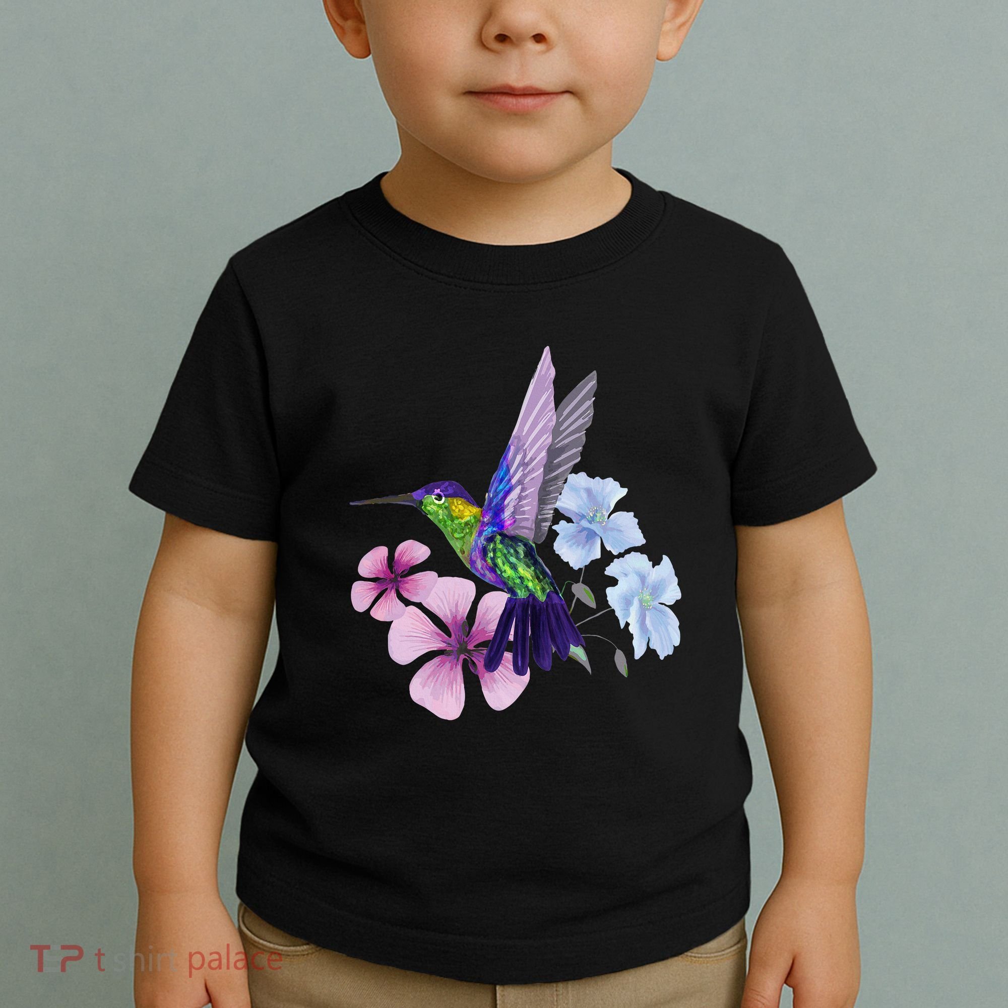 Hummingbird Colibri Snowcap Bird Flowers Tropical Summer Toddler T-Shirt