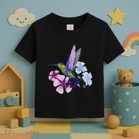 Hummingbird Colibri Snowcap Bird Flowers Tropical Summer Toddler T-Shirt thumb 3