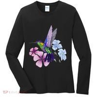Hummingbird Colibri Snowcap Bird Flowers Tropical Summer Women's Long Sleeve Shirt thumb 0