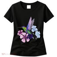 Hummingbird Colibri Snowcap Bird Flowers Tropical Summer Women's T-Shirt thumb 0