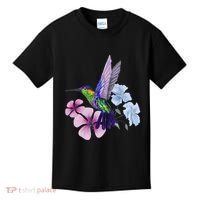 Hummingbird Colibri Snowcap Bird Flowers Tropical Summer Kids T-Shirt thumb 0