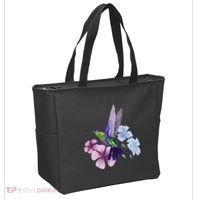Hummingbird Colibri Snowcap Bird Flowers Tropical Summer Tote Bag thumb 2