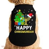Happy Chrismukkah Santa Hat Christmas Hanukkah Sleep Doggie Tank thumb 0