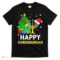 Happy Chrismukkah Santa Hat Christmas Hanukkah Sleep T-Shirt thumb 0