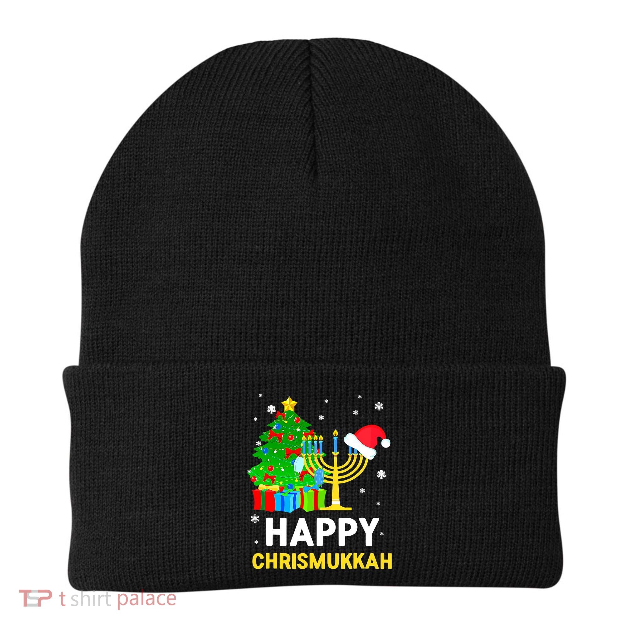 Happy Chrismukkah Santa Hat Christmas Hanukkah Sleep Beanie