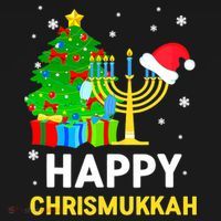 Happy Chrismukkah Santa Hat Christmas Hanukkah Sleep Women's Hoodie thumb 2