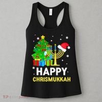 Happy Chrismukkah Santa Hat Christmas Hanukkah Sleep Women's Tank Top thumb 3