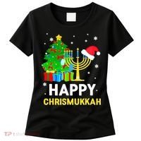 Happy Chrismukkah Santa Hat Christmas Hanukkah Sleep Women's T-Shirt thumb 0
