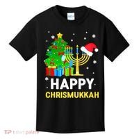Happy Chrismukkah Santa Hat Christmas Hanukkah Sleep Kids T-Shirt thumb 0