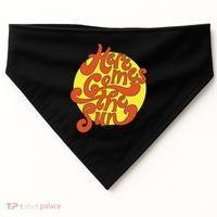 Here Comes The Sun Summer Beach Retro USA-Made Doggie Bandana thumb 0