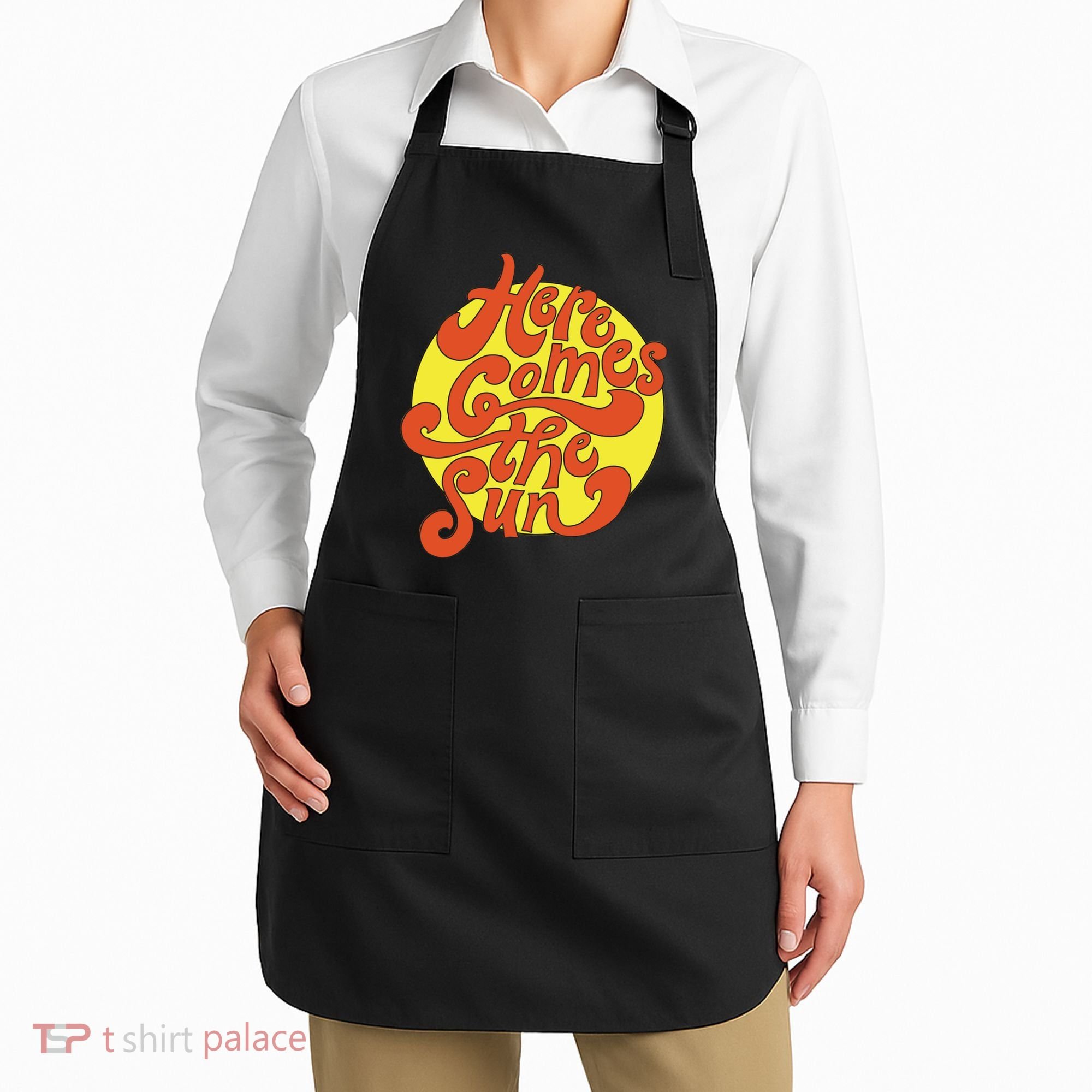 Here Comes The Sun Summer Beach Retro Apron