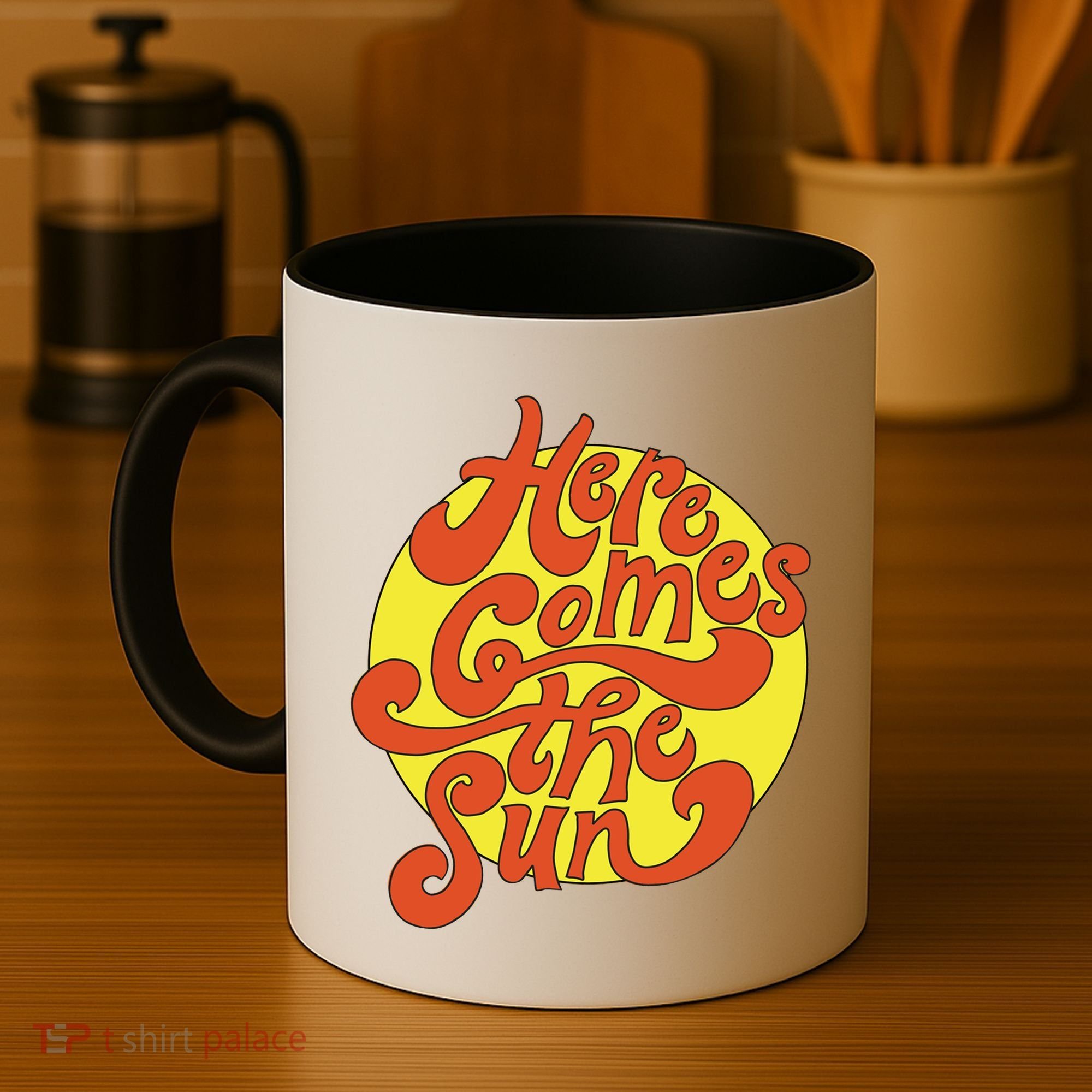 Here Comes The Sun Summer Beach Retro Coffee Mug