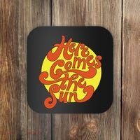 Here Comes The Sun Summer Beach Retro Coaster thumb 0