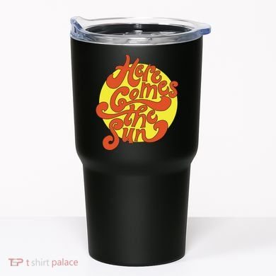 Here Comes The Sun Summer Beach Retro Tumbler
