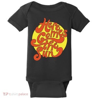 Here Comes The Sun Summer Beach Retro Baby Bodysuit