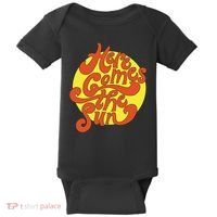 Here Comes The Sun Summer Beach Retro Baby Bodysuit thumb 0