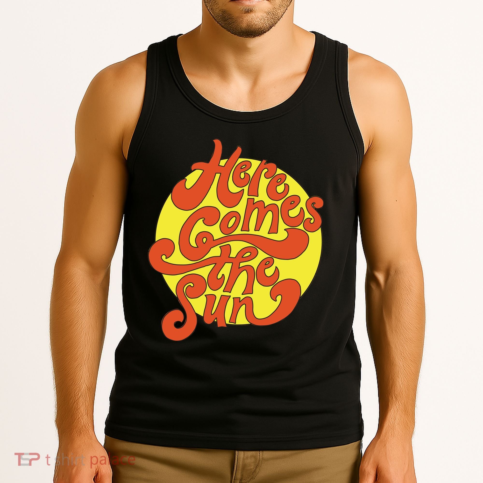 Here Comes The Sun Summer Beach Retro Tank Top