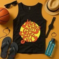 Here Comes The Sun Summer Beach Retro Tank Top thumb 4