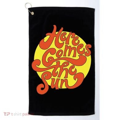 Here Comes The Sun Summer Beach Retro Golf Towel