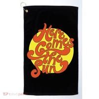 Here Comes The Sun Summer Beach Retro Golf Towel thumb 0