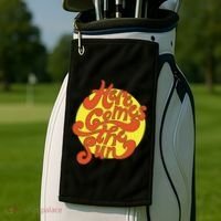 Here Comes The Sun Summer Beach Retro Golf Towel thumb 2