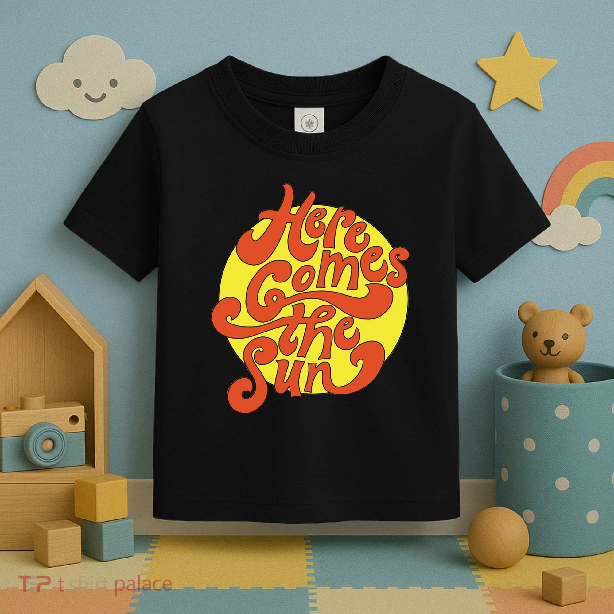 Here Comes The Sun Summer Beach Retro Toddler T-Shirt