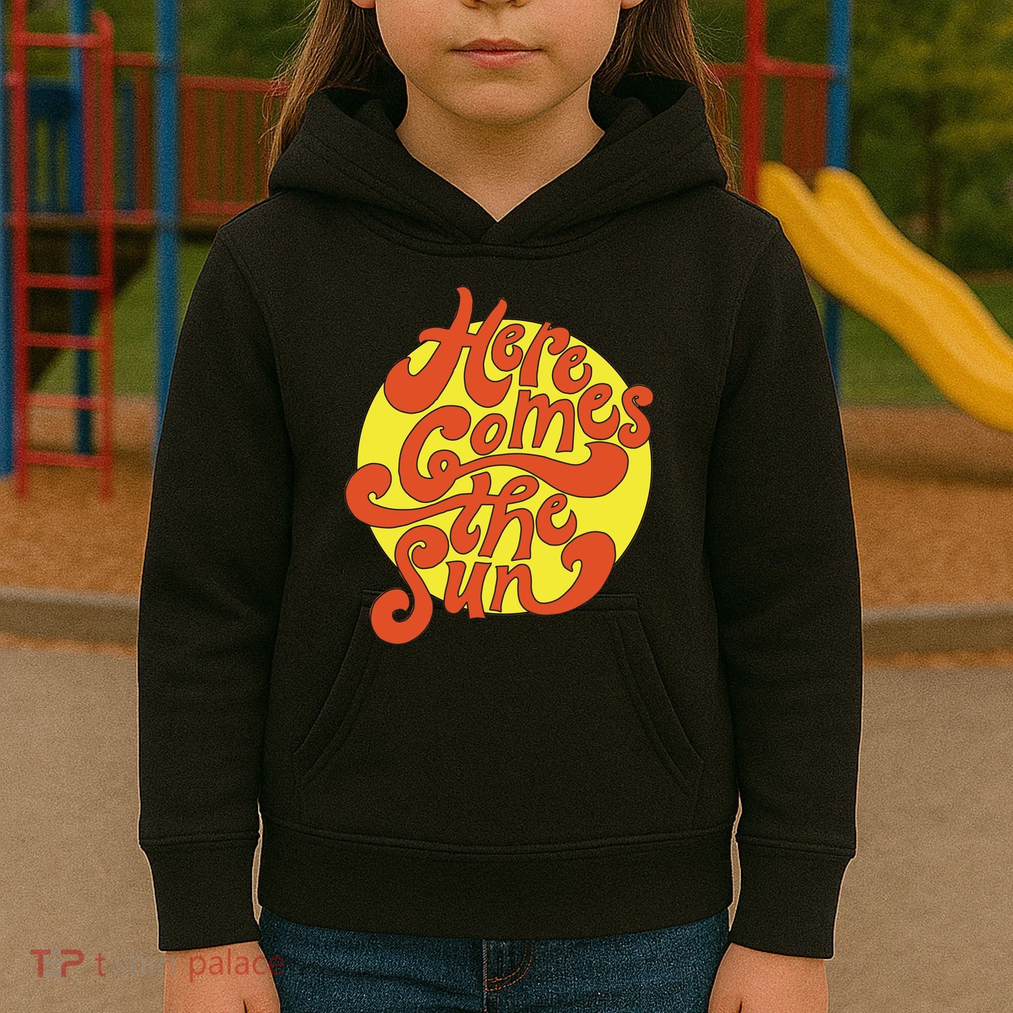 Here Comes The Sun Summer Beach Retro Kids Hoodie