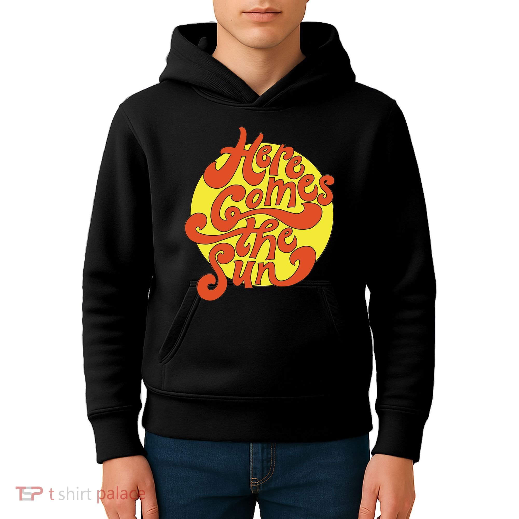 Here Comes The Sun Summer Beach Retro Kids Hoodie