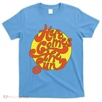 Here Comes The Sun Summer Beach Retro T-Shirt thumb 0