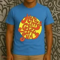 Here Comes The Sun Summer Beach Retro T-Shirt thumb 3