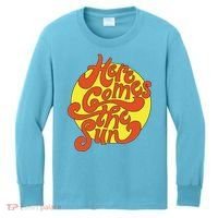 Here Comes The Sun Summer Beach Retro Kids Long Sleeve Shirt thumb 0