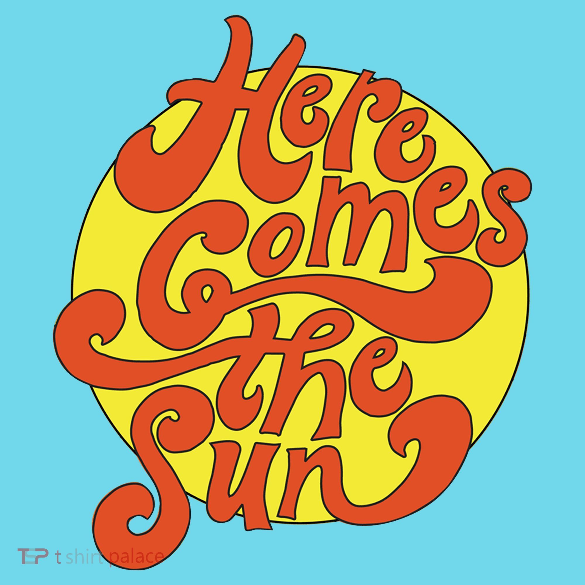 Here Comes The Sun Summer Beach Retro Kids T-Shirt