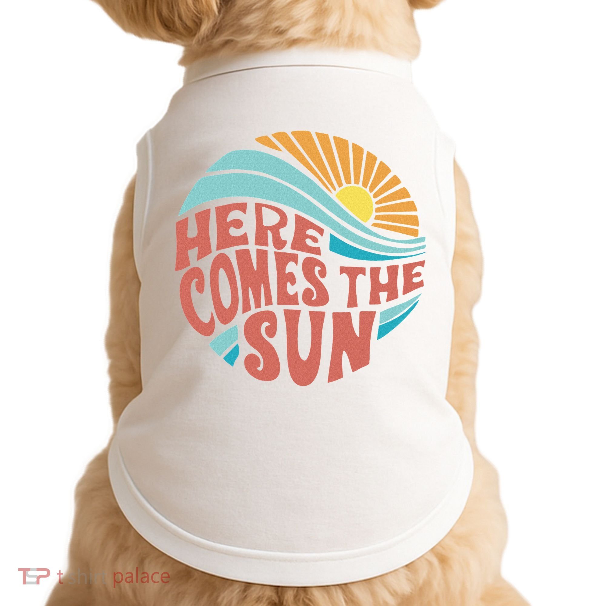 Here Comes The Sun  Baby Summer Beach Doggie Tank