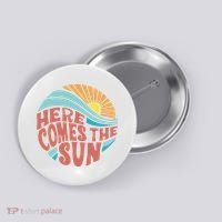 Here Comes The Sun  Baby Summer Beach Button thumb 0