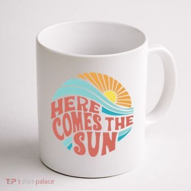 Here Comes The Sun  Baby Summer Beach Coffee Mug back