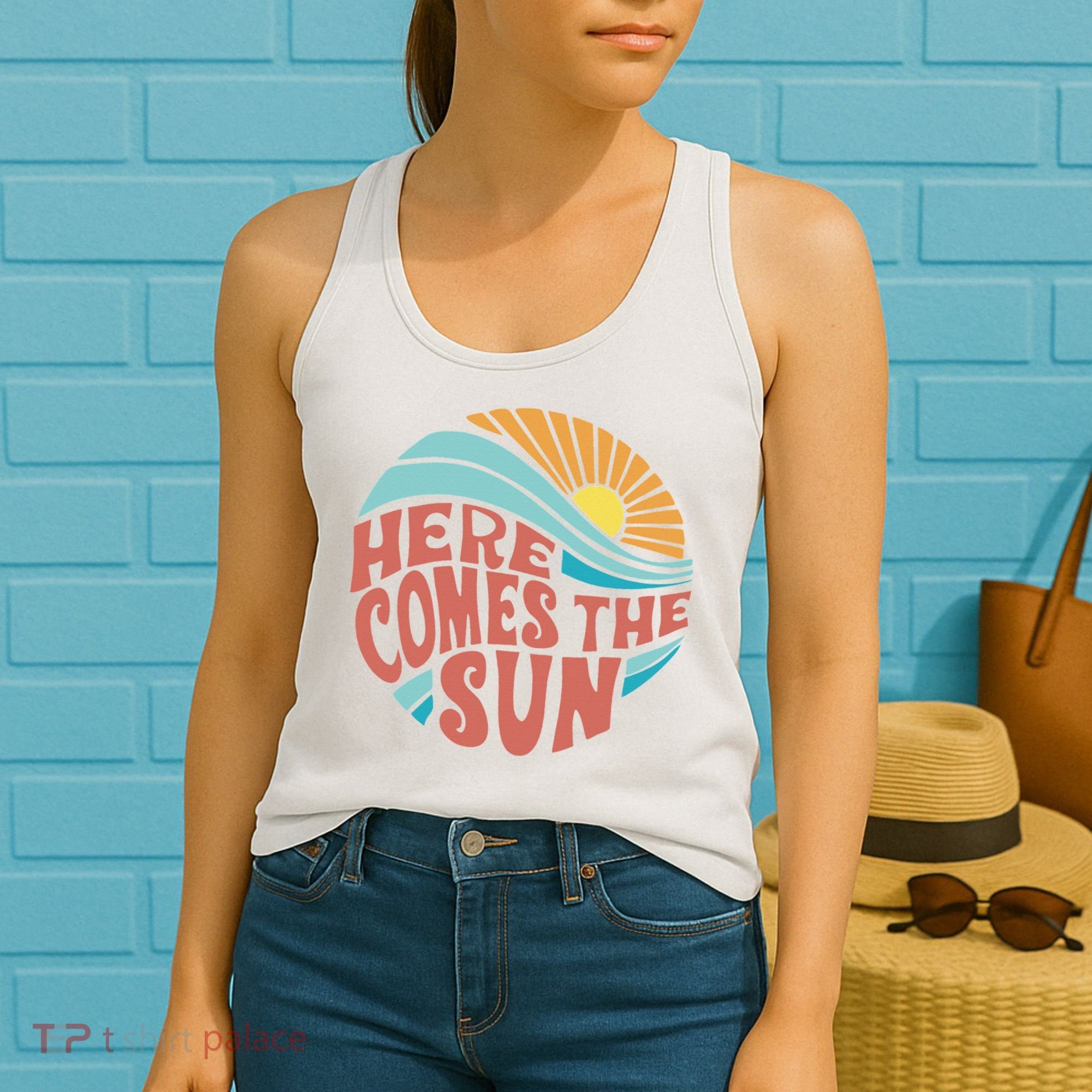 Here Comes The Sun  Baby Summer Beach Women's Tank Top