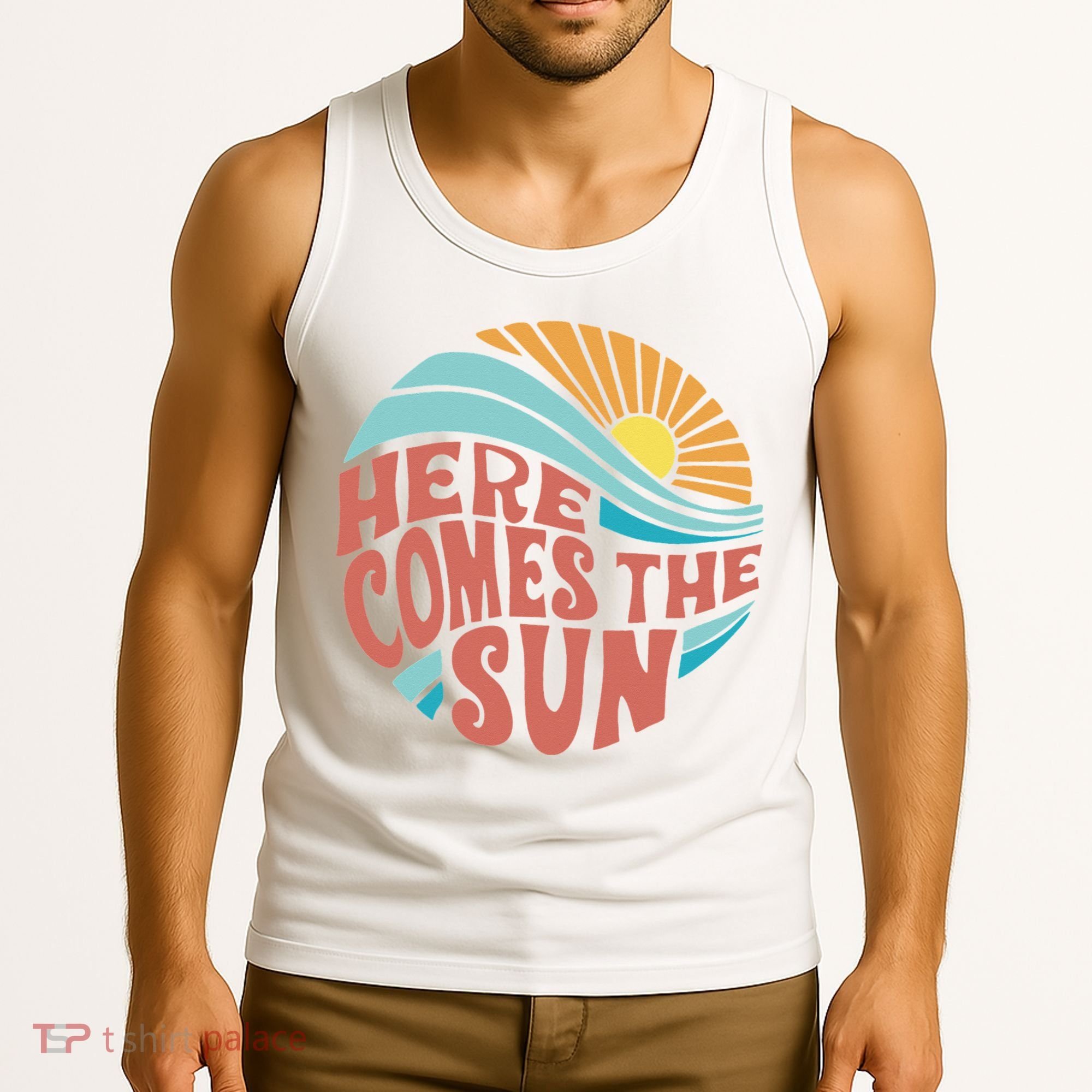 Here Comes The Sun  Baby Summer Beach Tank Top