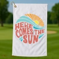 Here Comes The Sun  Baby Summer Beach Golf Towel thumb 1
