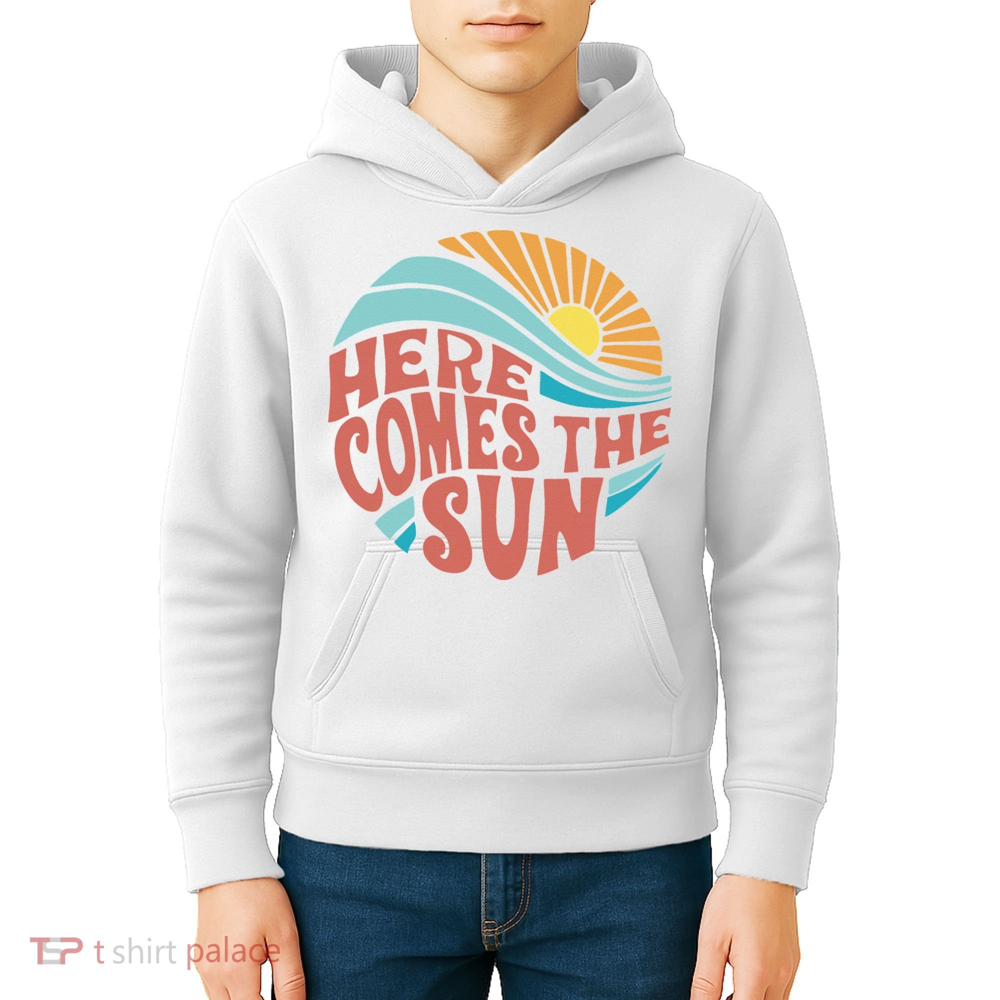 Here Comes The Sun  Baby Summer Beach Kids Hoodie