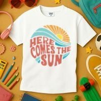 Here Comes The Sun  Baby Summer Beach Kids T-Shirt thumb 3