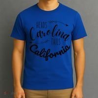 Heads Carolina Tail California Western Summer Beach Paradise T-Shirt thumb 3