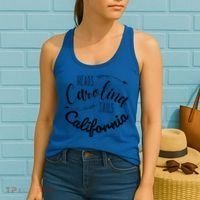 Heads Carolina Tail California Western Summer Beach Paradise Women's Tank Top thumb 2