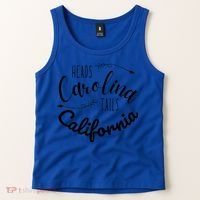 Heads Carolina Tail California Western Summer Beach Paradise Tank Top thumb 2